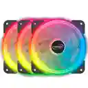 Kit Ventiladores Fantech Typhoon Rgb Fb-302 Con Hub Y Control 3 Und