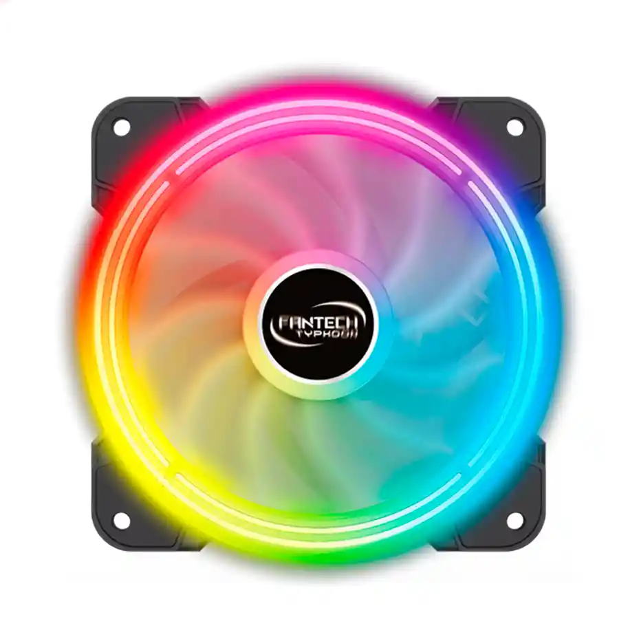 Kit Ventiladores Fantech Typhoon Rgb Fb-302 Con Hub Y Control 3 Und