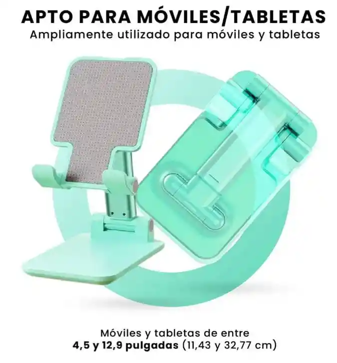 Soporte Plegable Celular Y Tablet Ajustable Portátil Escritorio Universal
