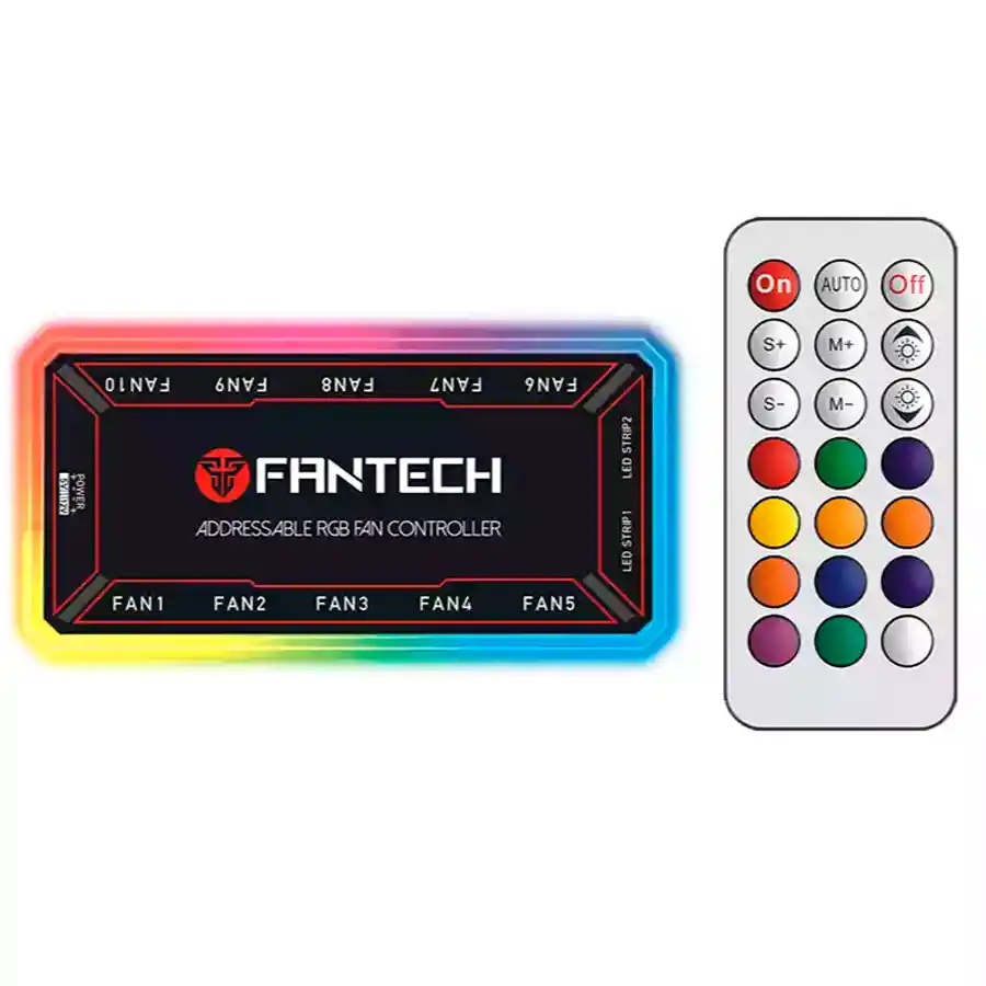 Kit De 3 Ventiladores Fantech Turbine Fb-301 Rgb + Control