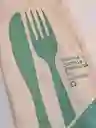 Set Cubiertos Tenedor Y Cuchillo + Servilleta
