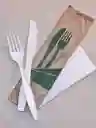 Set Cubiertos Tenedor Y Cuchillo + Servilleta