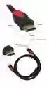 Cable Hdmi 3m Enmallado Hd 4k Doble Filtro Negro Rojo