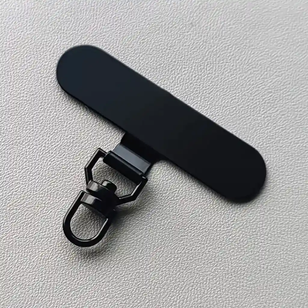 Conector De Cordon Para Telefono En Acero Inoxidable Con Rotacion Negro