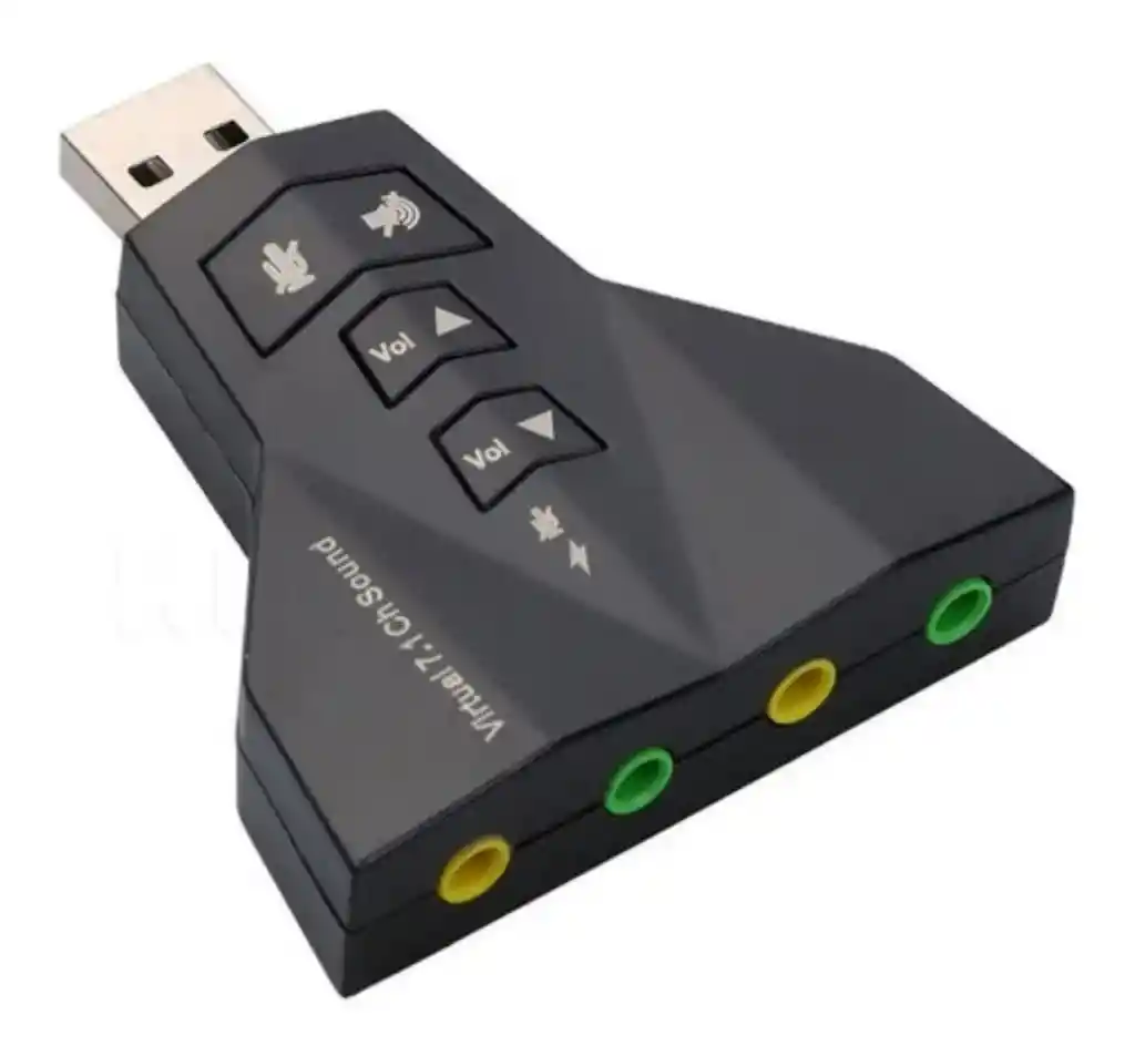 Tarjeta De Sonido Adaptador De Audio Usb 7.1 Computador De Escritorio Y Portátil
