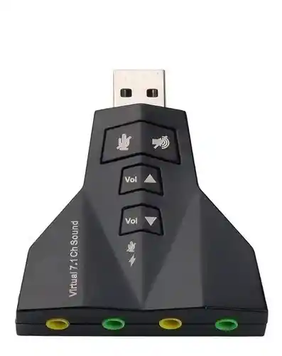 Tarjeta De Sonido Adaptador De Audio Usb 7.1 Computador De Escritorio Y Portátil
