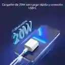 Cargador Usb C Power Delivery 20 W Con Cable Tipo C