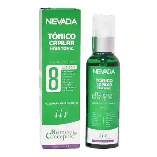 Nevada Tónico Capilar Romero Crecepelo Crecimiento Capilar Protección Uvb Y Uva Sin Enjuague 100 Ml