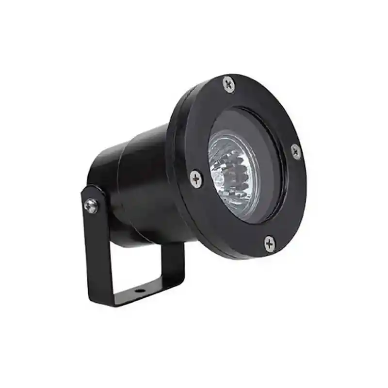 Reflector Piso Denia 9.7cm Fibra Vidrio Negro Bombillo - Tecnolite H-505/n