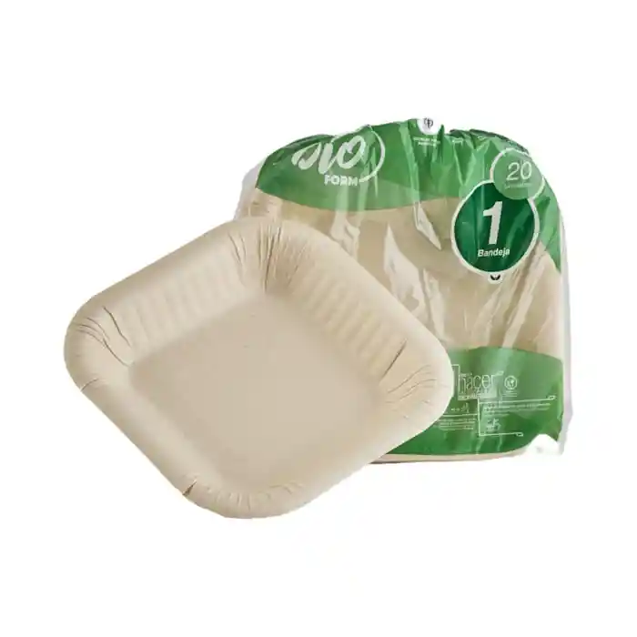 Bandeja #1 Pequeña - Cartón Ecológico X 20 Unidades