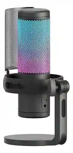 Microfono Gamer Rgb Redragon Gm301 Fenris Negro