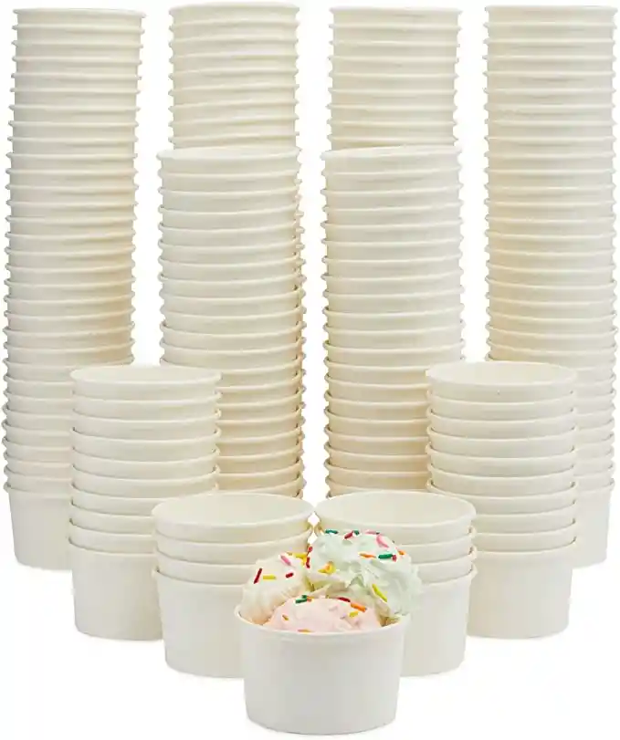 Contenedor 4 Oz De Papel Blanco X 50 Unidades