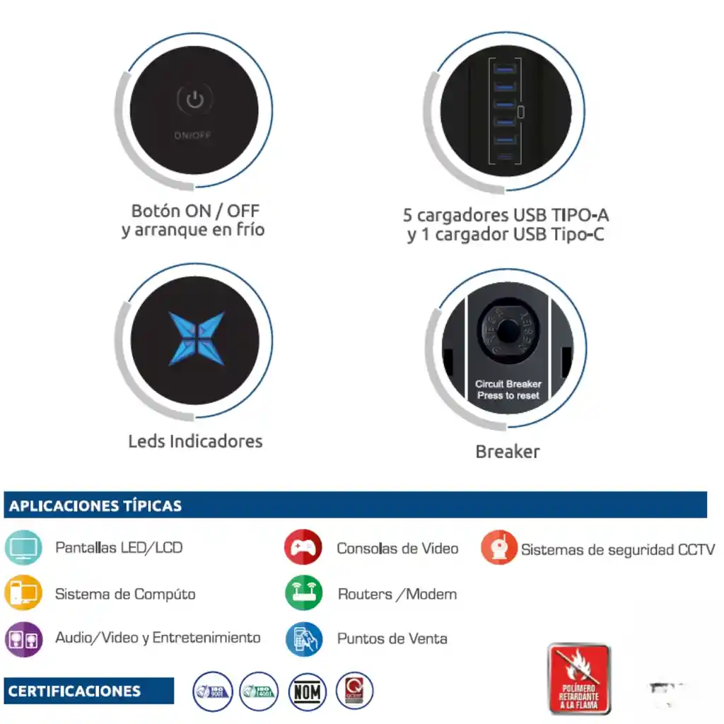 Ups Interactiva Cdp R-upr 1008 Regulador/8 Tomas/1000va