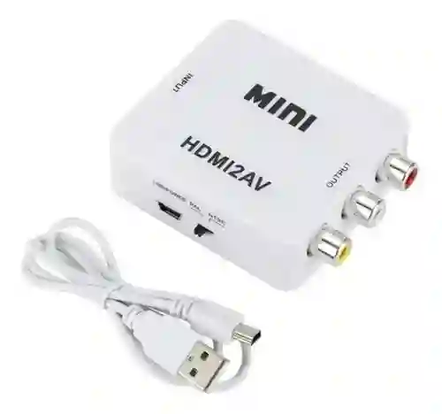 Adaptador Convertidor Hdmi A Audio Video Av Rca Full Hd 1080