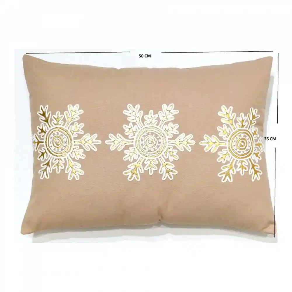 Cojin Expressions Copo Nieve 35x50cm Beige Algodon