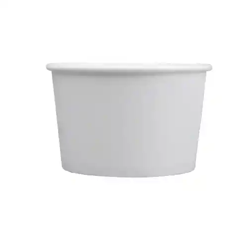 Contenedor 8 Oz De Papel Blanco X 50 Unidades