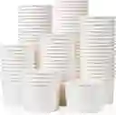 Contenedor 16 Oz De Papel Blanco X 25 Unidades