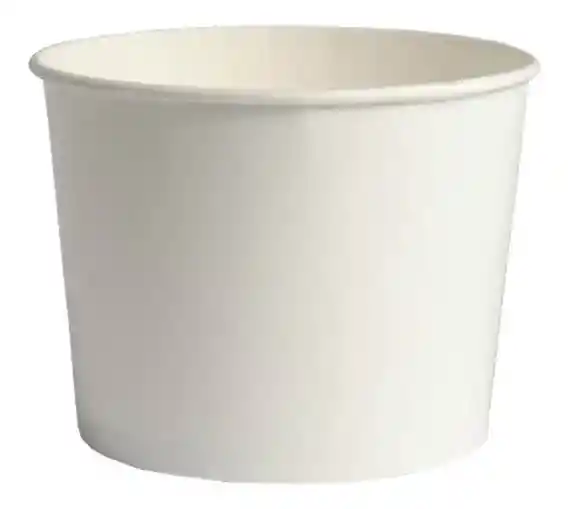 Contenedor 16 Oz De Papel Blanco X 25 Unidades