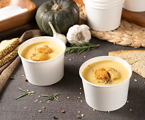 Contenedor 16 Oz De Papel Blanco X 25 Unidades