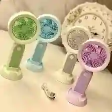 Ventilador Portátil Recargable Usb Alumbra