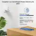 Cargador De 20w 2 En 1 Para Usb C Y Usb A Power Delivery Con Cable Tipo C