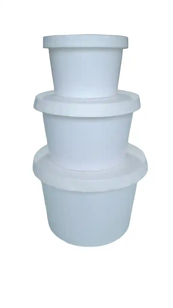 Tapa Para Contenedor 8 Onzas Blanco X 50 Unidades
