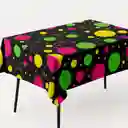 Set De 1 Mantel + 12 Vasos Y 12 Torteros Fiesta Neón