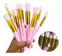 Set De 10 Brochas Para Maquillaje