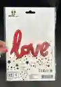 Globo Metalizado Love Rojo 22"
