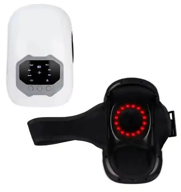 Masajeador Eléctrico De Rodilla Con Calor, Vibracion Y Laser Blanco