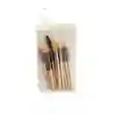 Set De 8 Mini Brochas Viajeras De Maquillaje