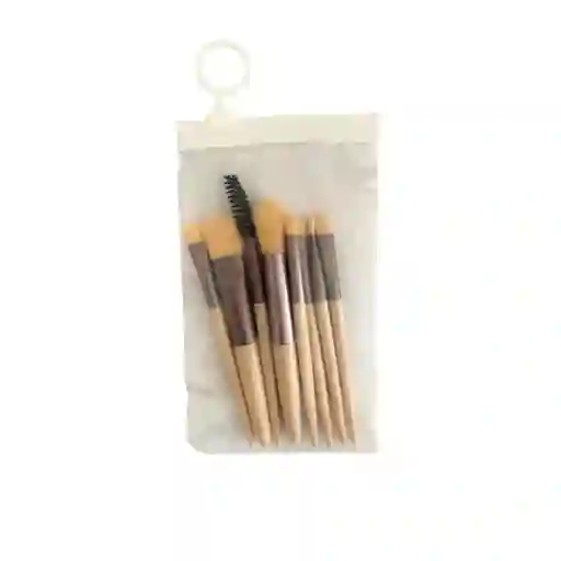 Set De 8 Mini Brochas Viajeras De Maquillaje