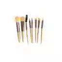 Set De 8 Mini Brochas Viajeras De Maquillaje