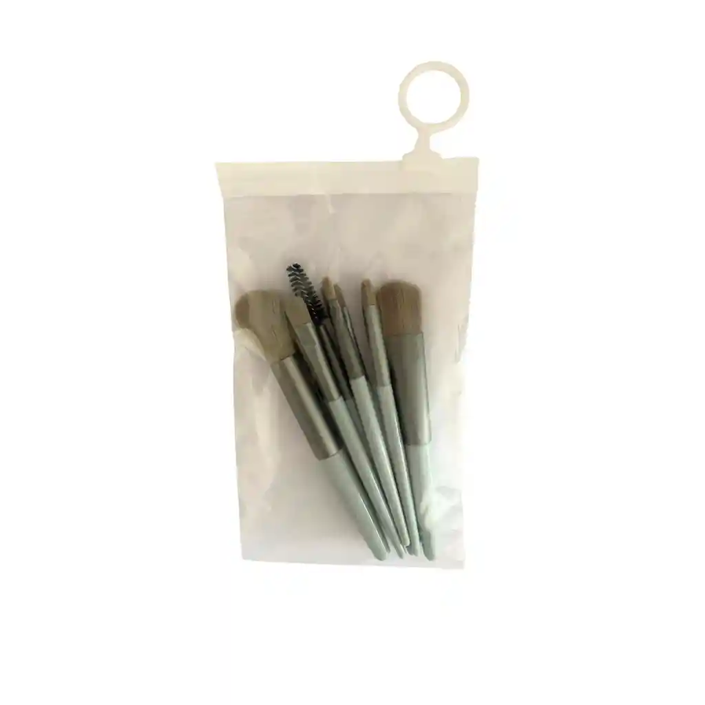Set De 8 Mini Brochas Viajeras De Maquillaje