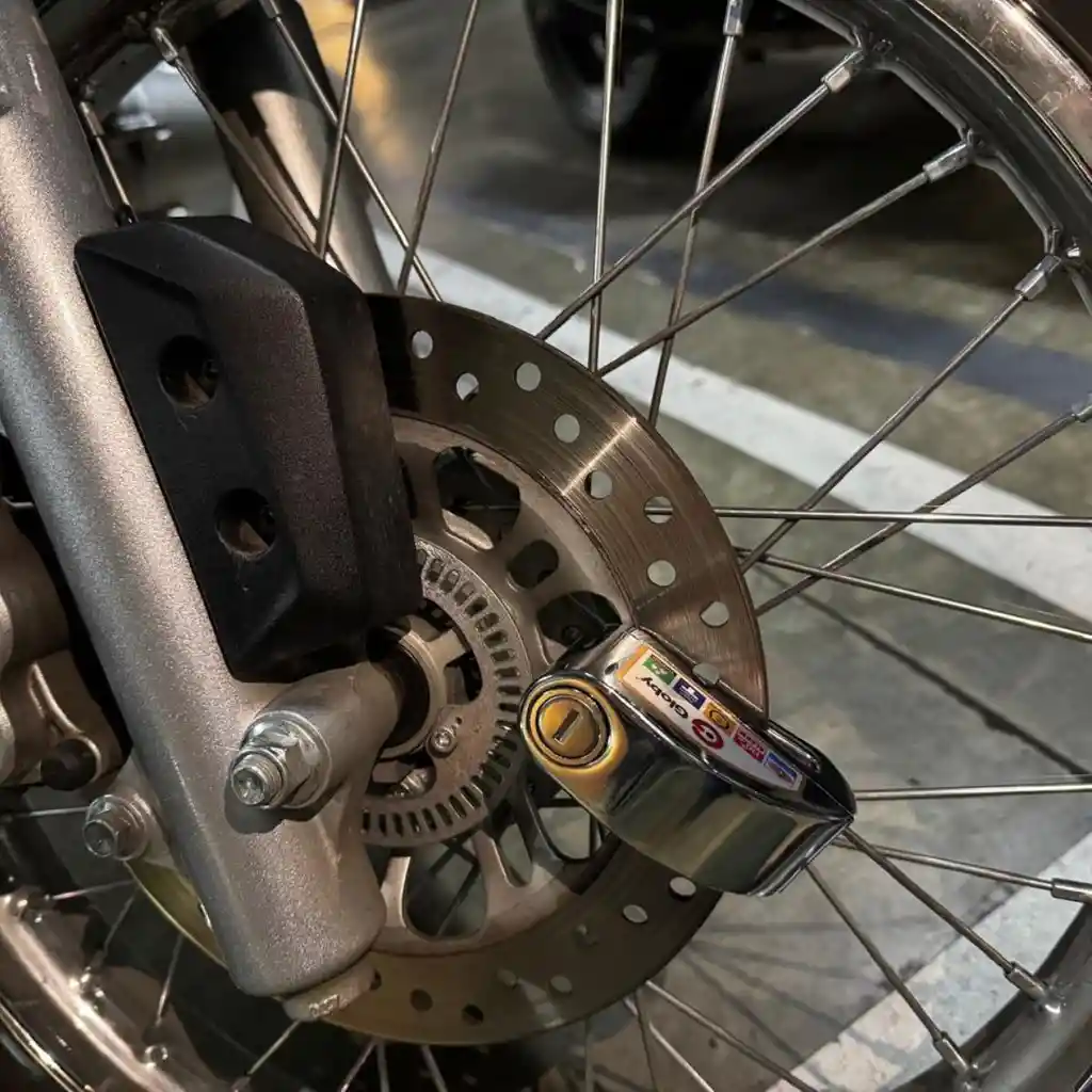 Candado Alarma Cerradura De Bloqueo Moto Freno De Disco Seguridad