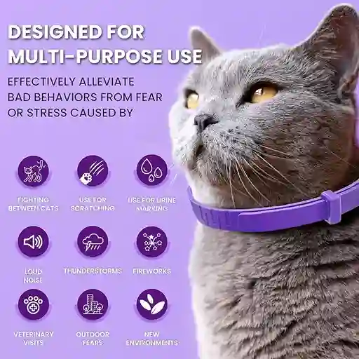 Collar De Fereomonas Gatos 38 Cm Control Ansiedad Y Marcaje Estres Feromonas Gatos