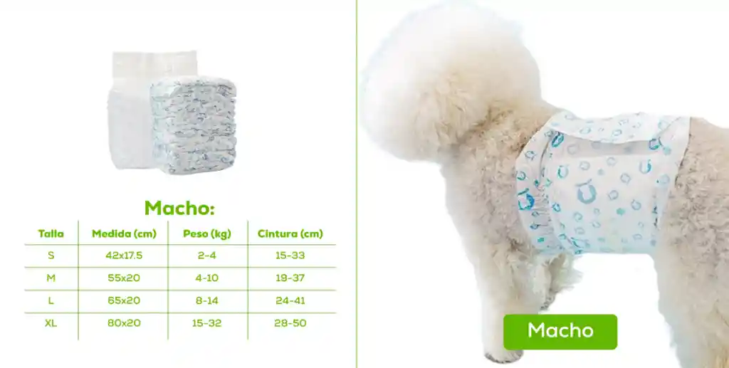 Pañal Para Mascota Pp63 Macho Xl