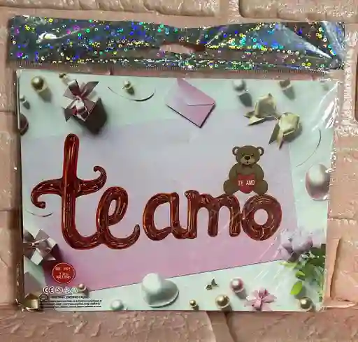 Letrero Te Amo Cursivo Rojo Inflable