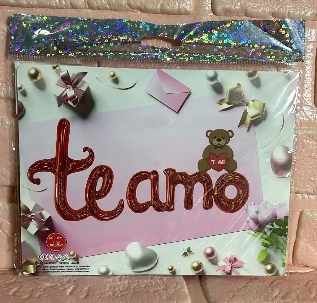 Letrero Te Amo Cursivo Rojo Inflable