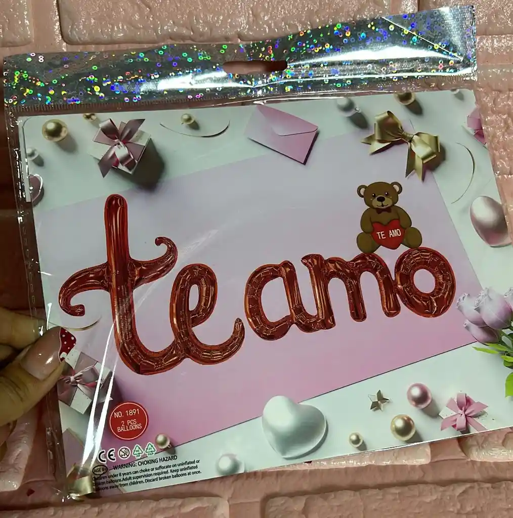 Letrero Te Amo Cursivo Rojo Inflable