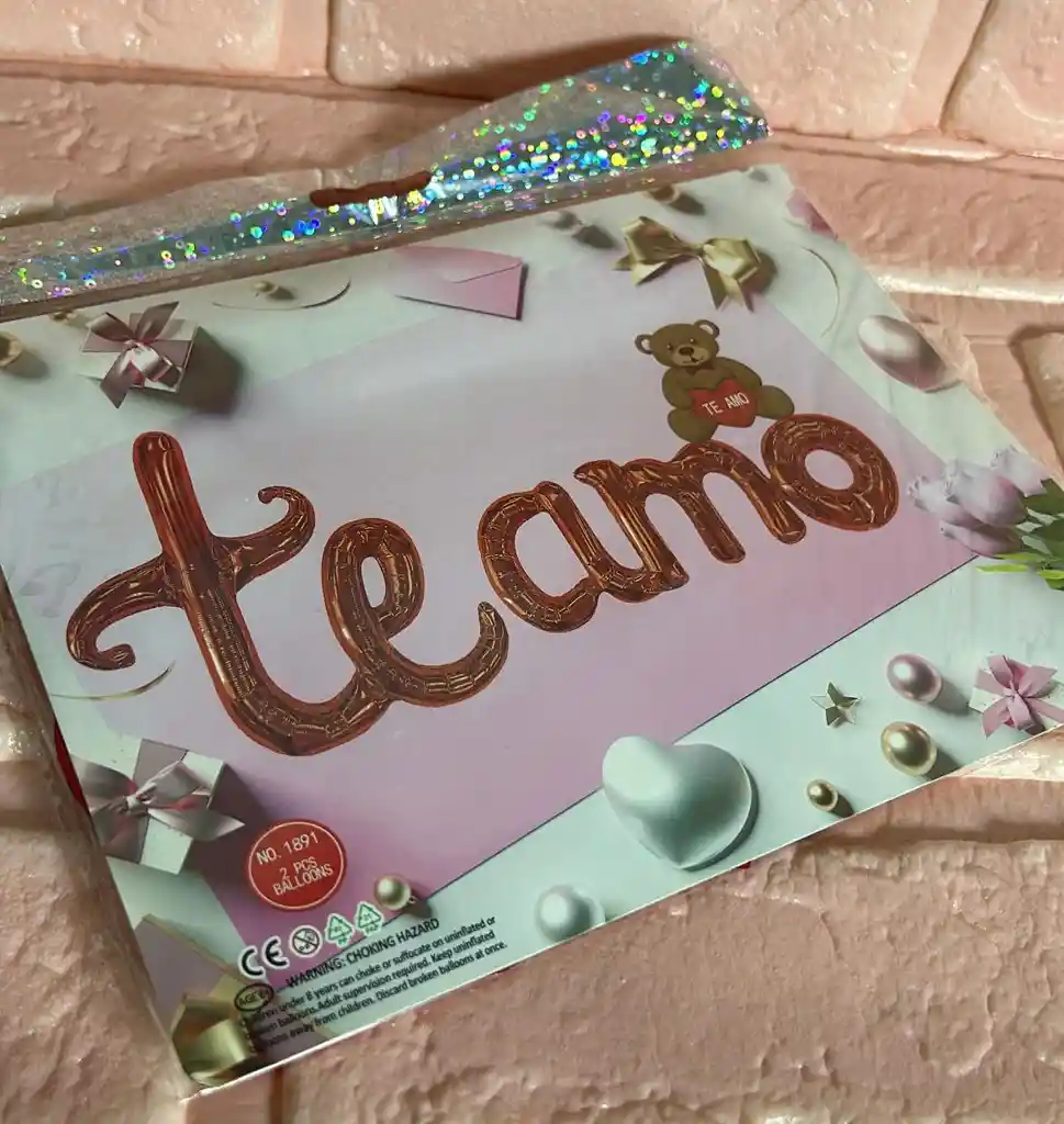 Letrero Te Amo Cursivo Rojo Inflable