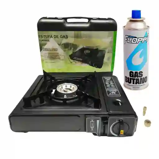 Fogon Estufa Calentador Portatil Camping + Gas Butano Floppi Fl-hg01