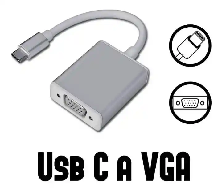 Adaptador Usb 3.1 Tipo C A Vga Gris