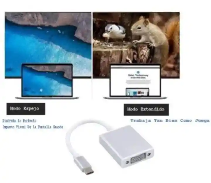 Adaptador Usb 3.1 Tipo C A Vga Gris