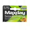 Pila Batería Aaa X4 Recargable 2800 Mah 1.2v Ni-mh | Maxday