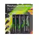 Pila Batería Aaa X4 Recargable 2800 Mah 1.2v Ni-mh | Maxday