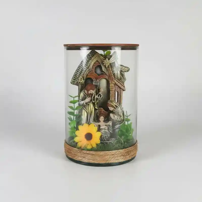 Pesebre Navidad Sagrada Familia Tipo Terrario #5