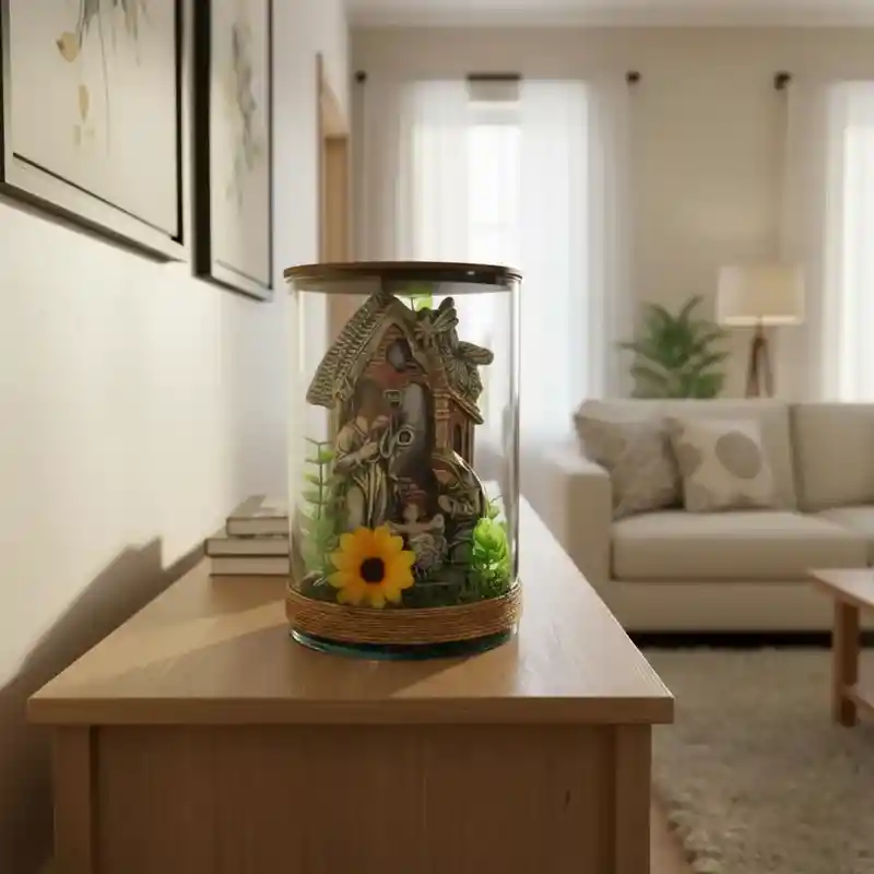 Pesebre Navidad Sagrada Familia Tipo Terrario #5