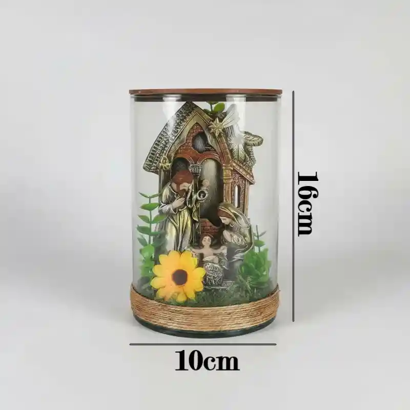 Pesebre Navidad Sagrada Familia Tipo Terrario #5