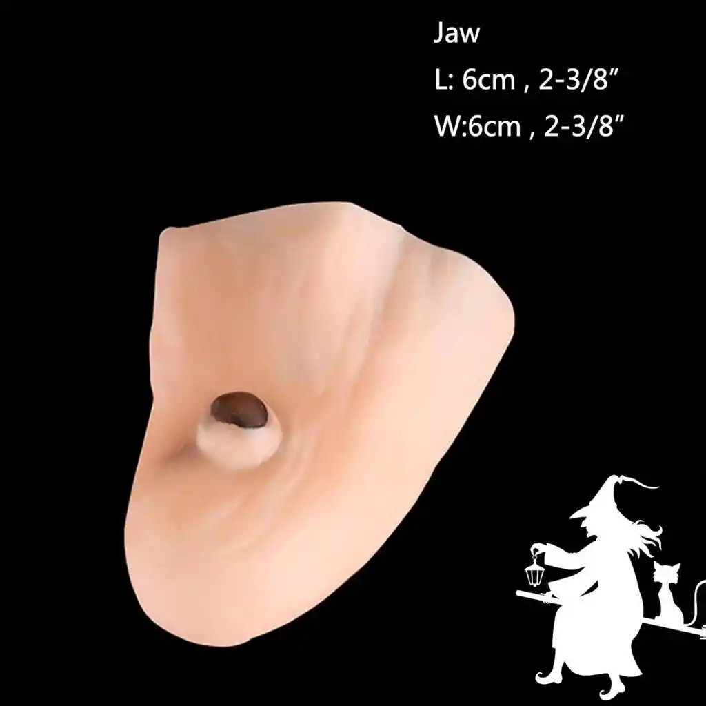 Kit De Bruja Disfraz Sombrero Nariz Barbilla Uñas Dientes